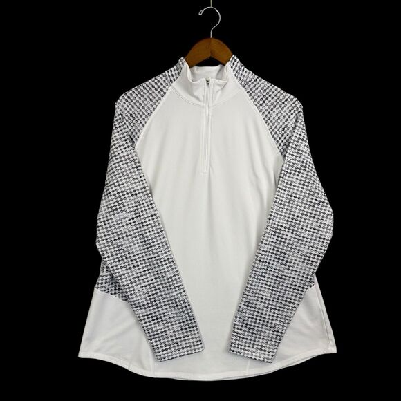 Athletic Works Women's White Stretchy Long Sleeve Athletic Fit Top SZ/XL 16-18 - Picture 4 of 14